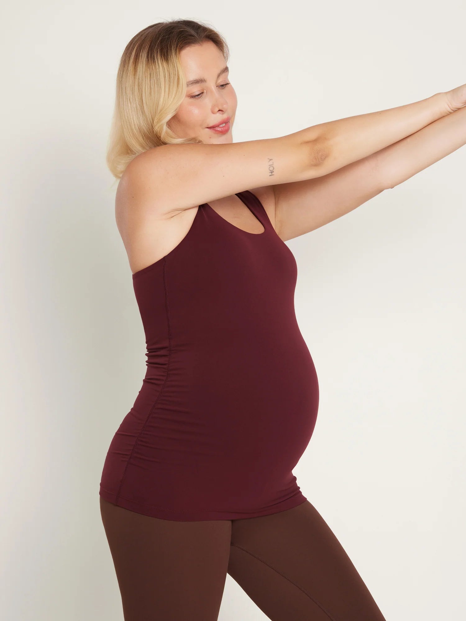 Natrelax® Racerback Maternity Tank - Ruched Sides