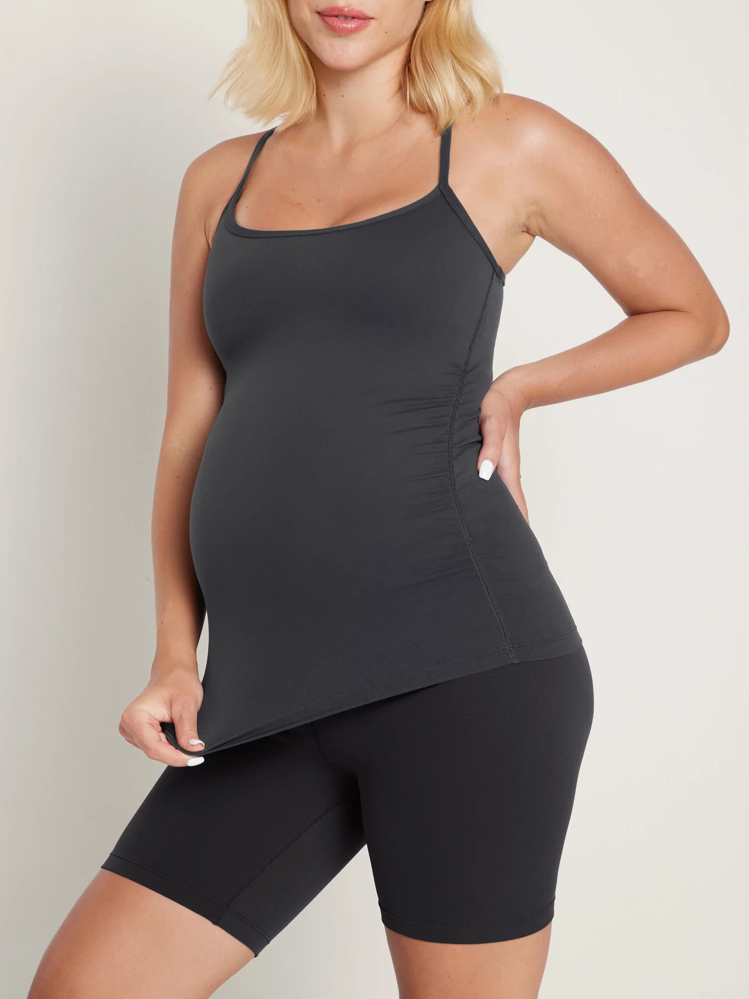 Natrelax® Y Back Maternity Tank - Ruched Sides
