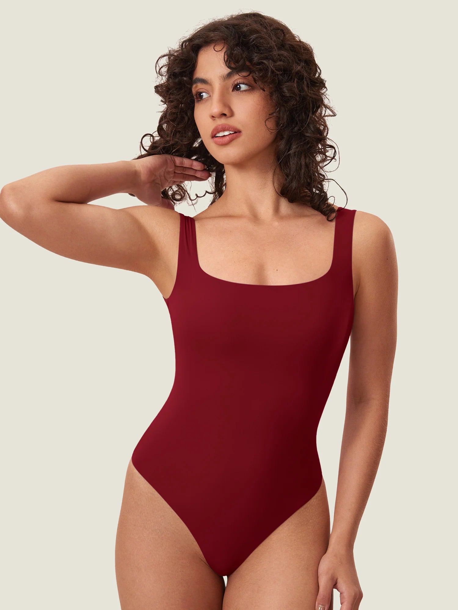 InBarely® Square Neck Sleeveless Bodysuit