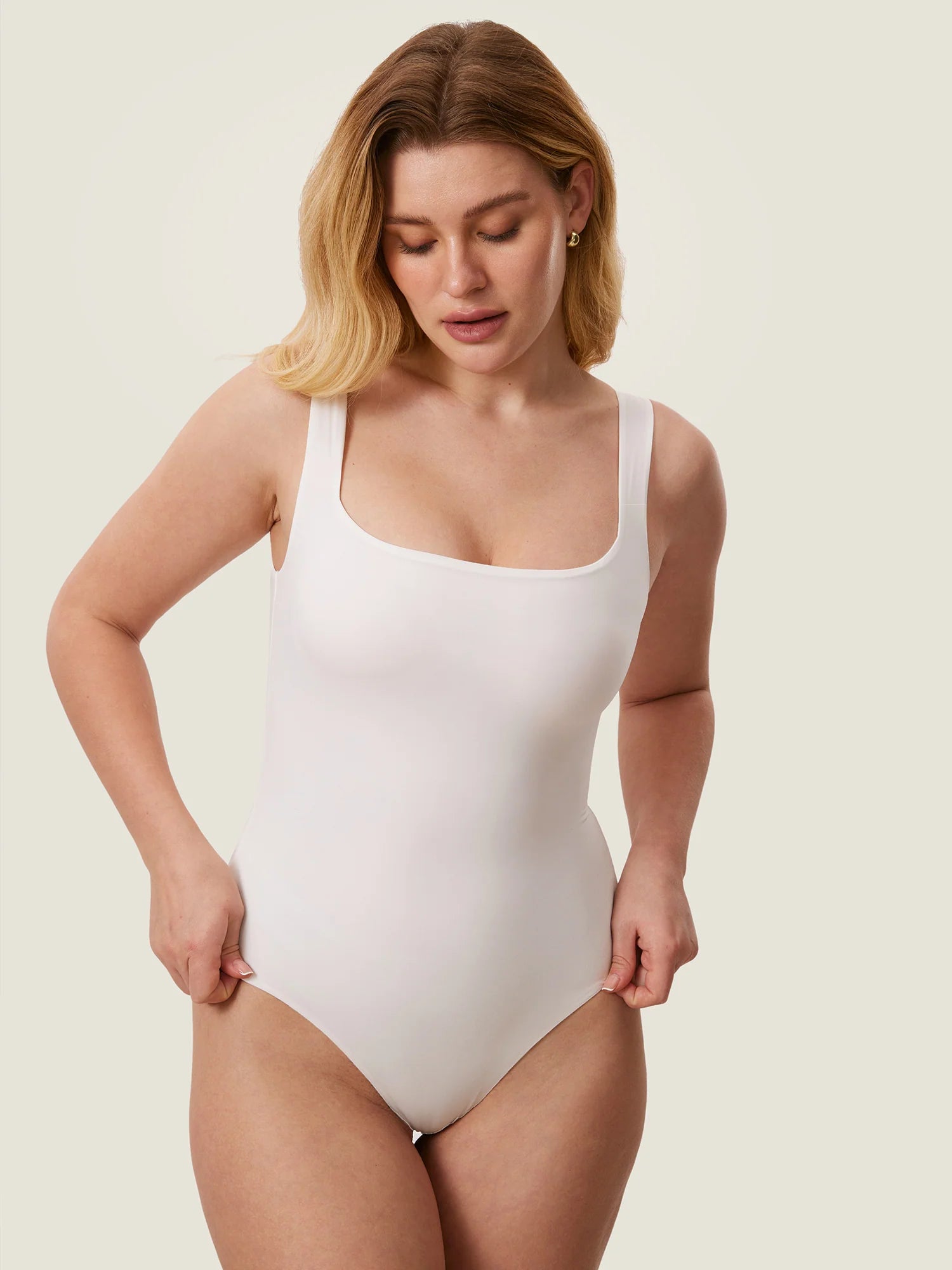 InBarely® Square Neck Sleeveless Bodysuit