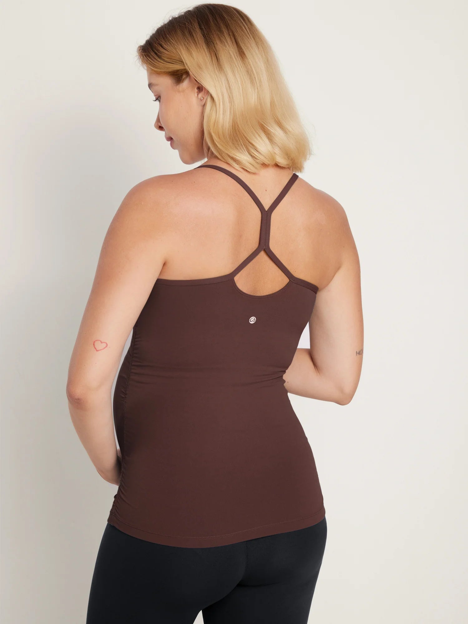 Natrelax® Y Back Maternity Tank - Ruched Sides