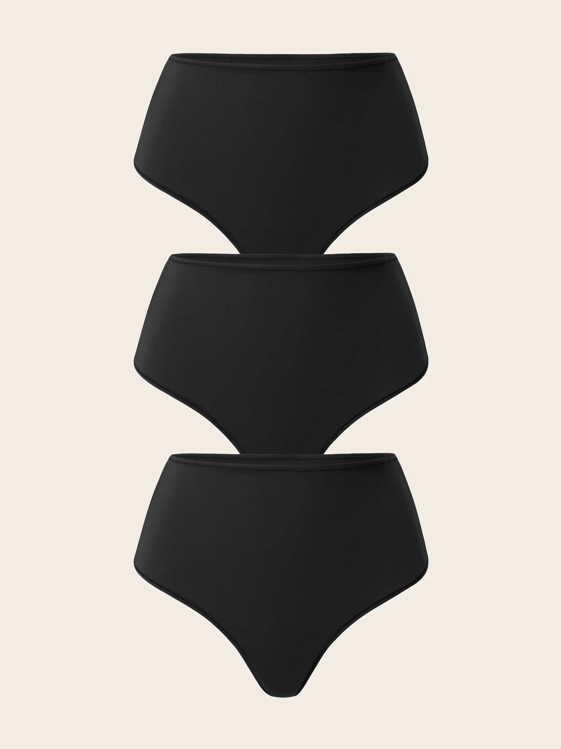 Inbarely® Smooth High Waisted Thongs 3 Pack