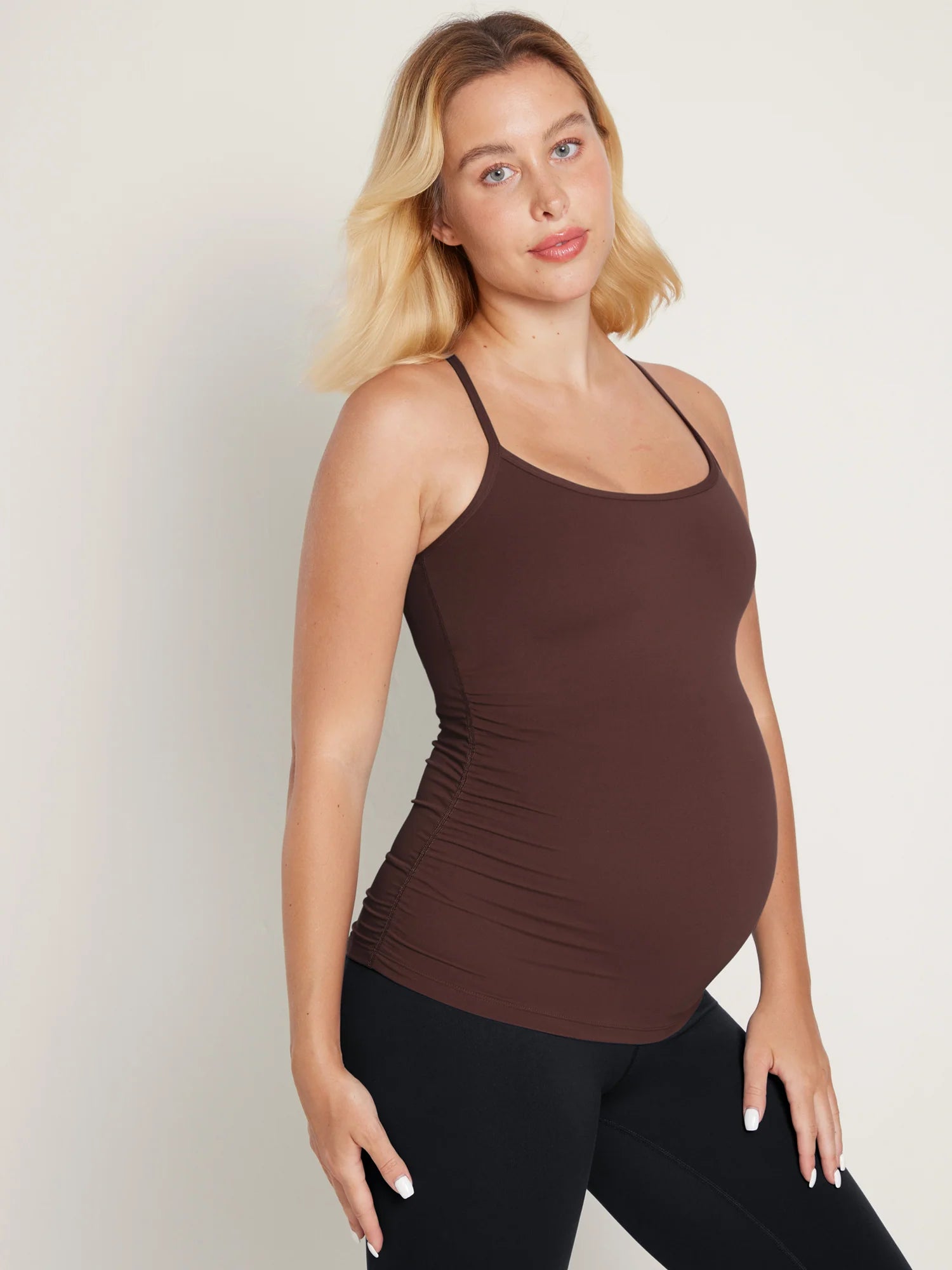 Natrelax® Y Back Maternity Tank - Ruched Sides
