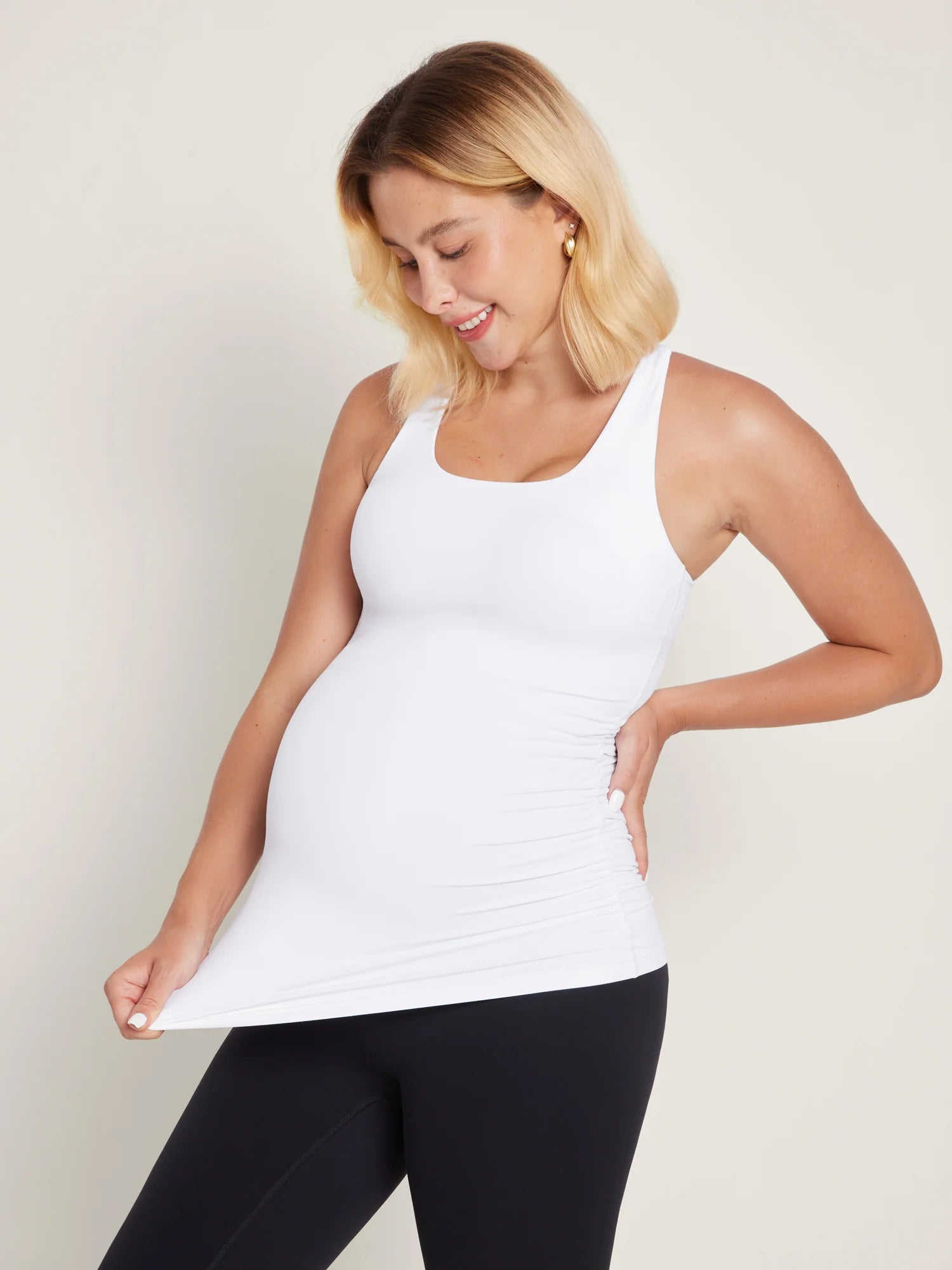 Natrelax® Racerback Maternity Tank - Ruched Sides